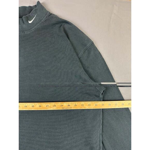 Rare Vintage 90s Nike Swoosh Mock Neck Iowa Hawkeyes Black Longsleeve 2XL NCAA - Picture 9 of 10